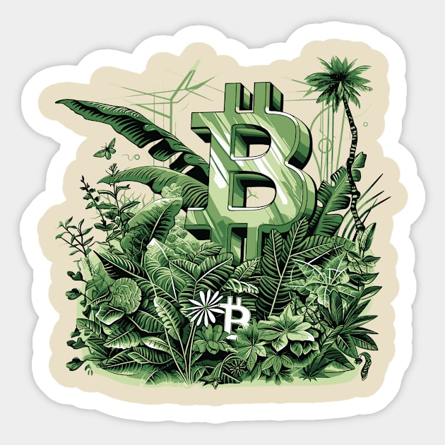 Cryptocurrency Bitcoin garden Sticker by DragonDream